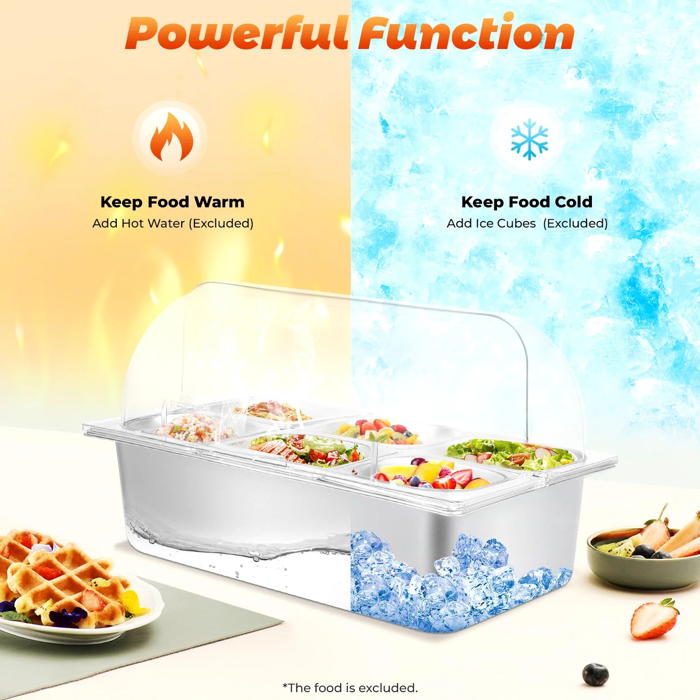 Bymaocar Six Pan Countertop Condiment Dispenser