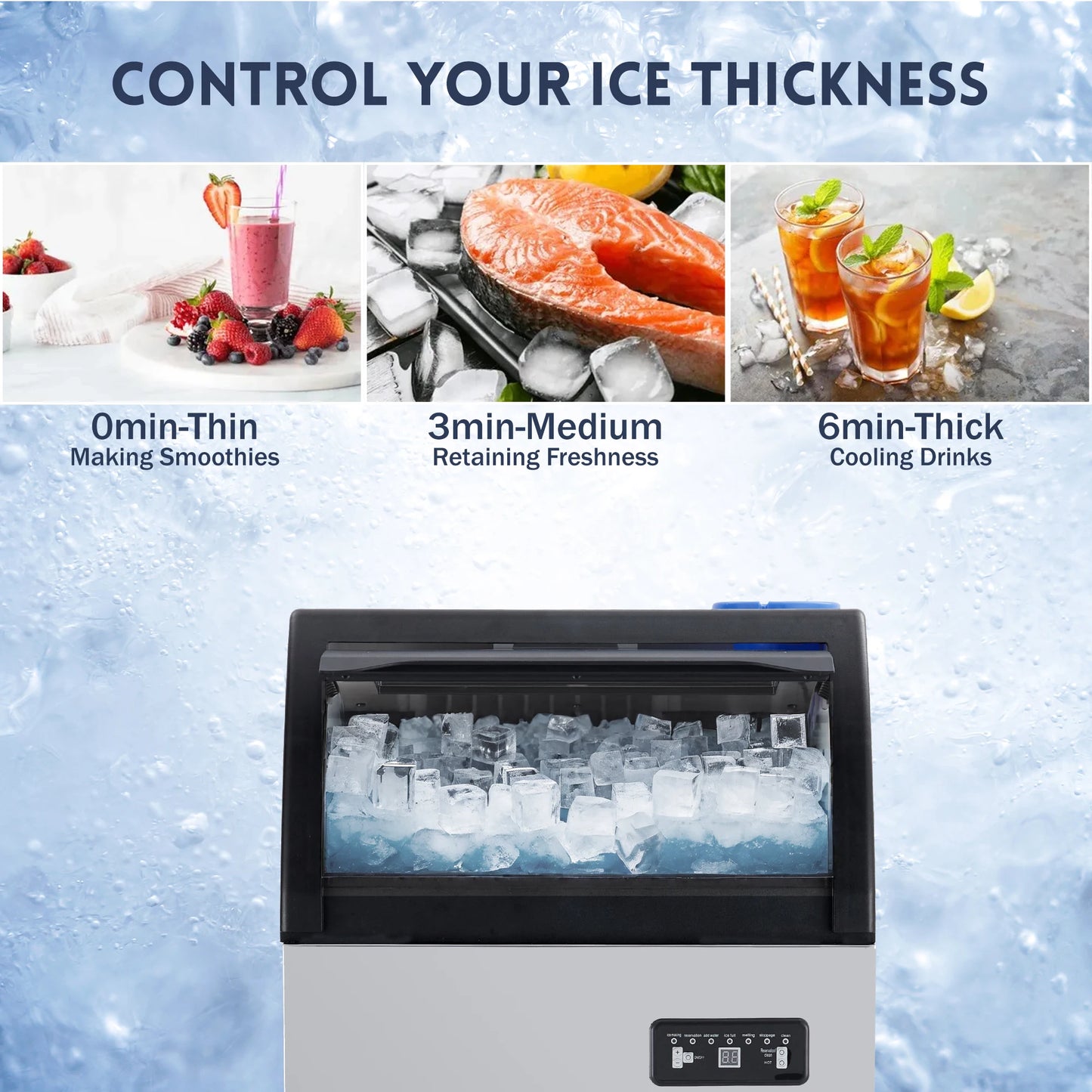 Acekool Commercial Ice Maker 100 Lbs Bar Office Use