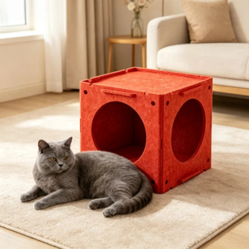 CZBNYX Enclosed Indoor Cat And Rabbit Hutch Bed