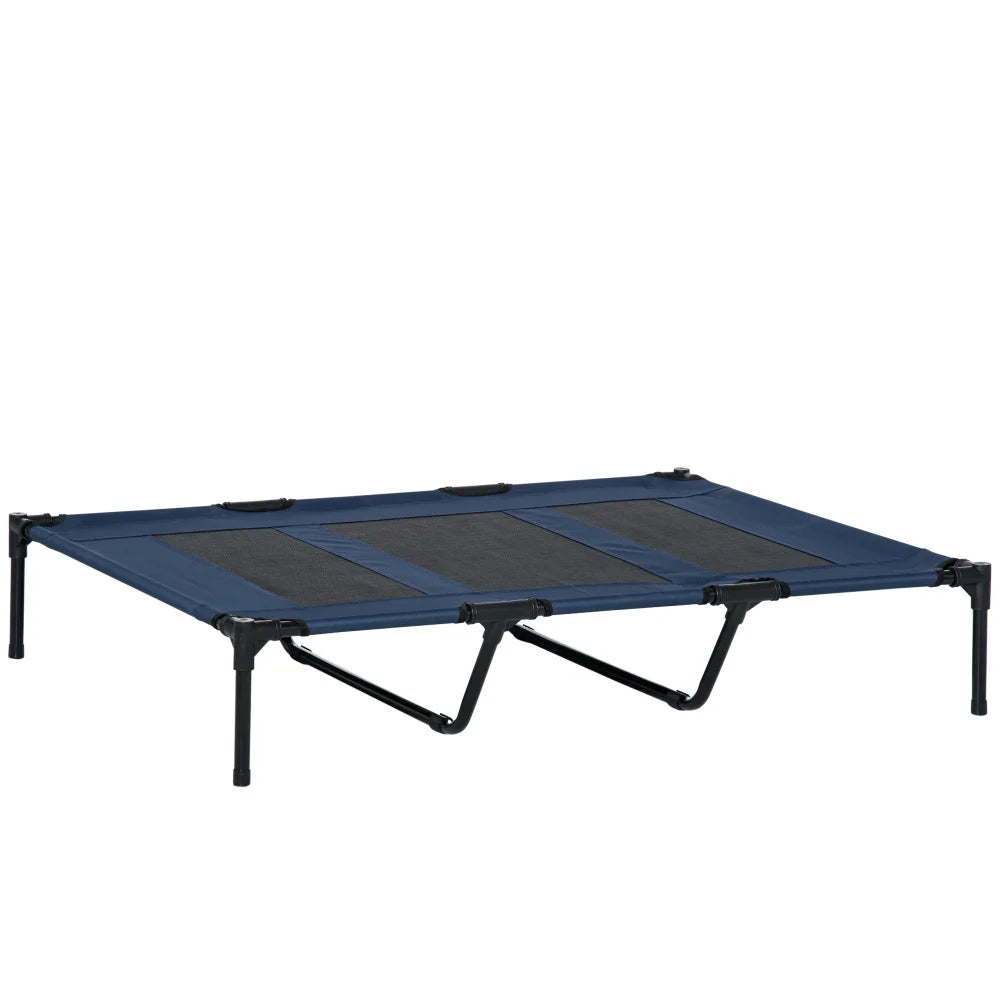 Breathable Elevated Dog Bed With Mesh Carry Bag Metal Frame