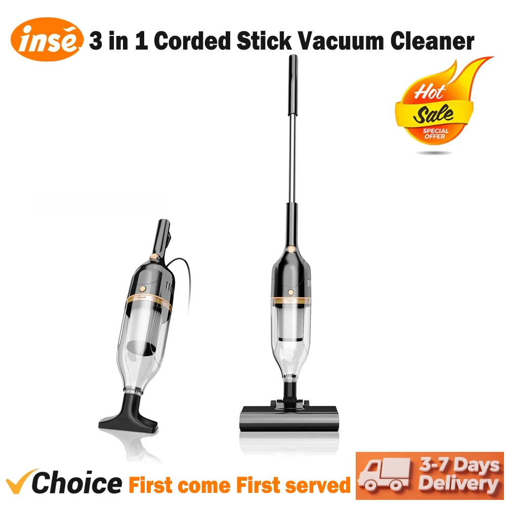 INSE Corded Vacuum Cleaner Handheld R7 R6X R3S 600W 3in1