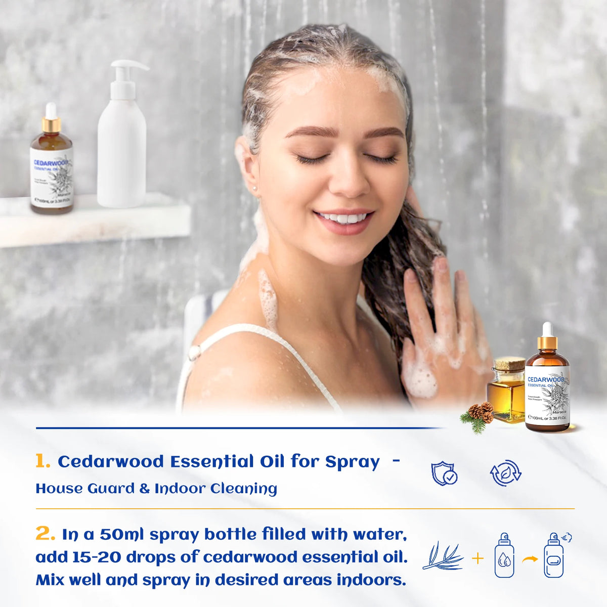 HIQILI Pure Cedarwood Essential Oil