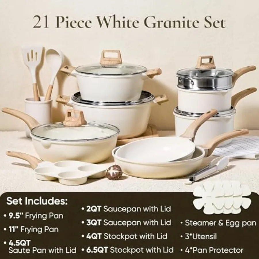 Induction Pots and Pans Nonstick Cookware Set