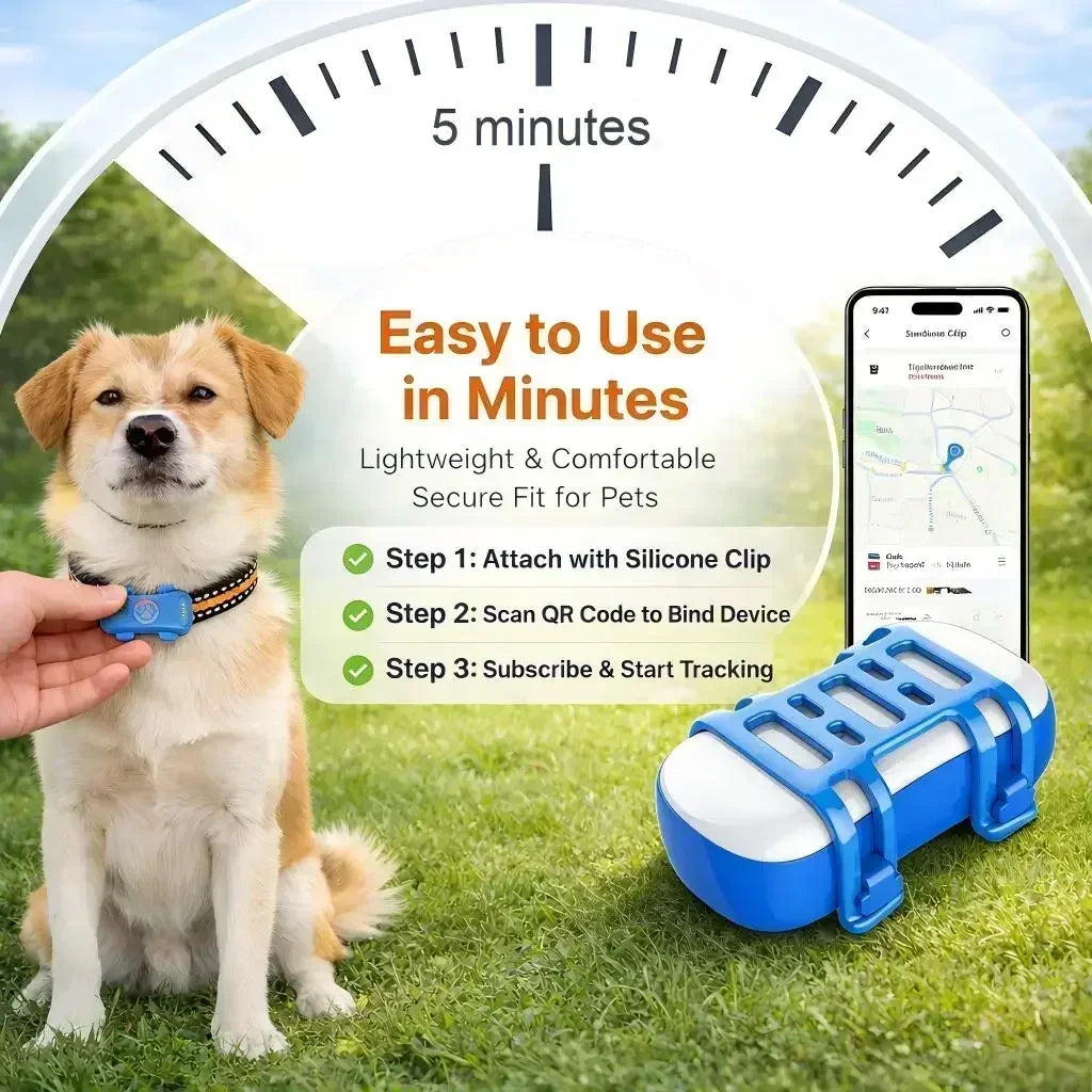 WANWAYTECH GPS Pet Tracker 4G Real Time Tracking