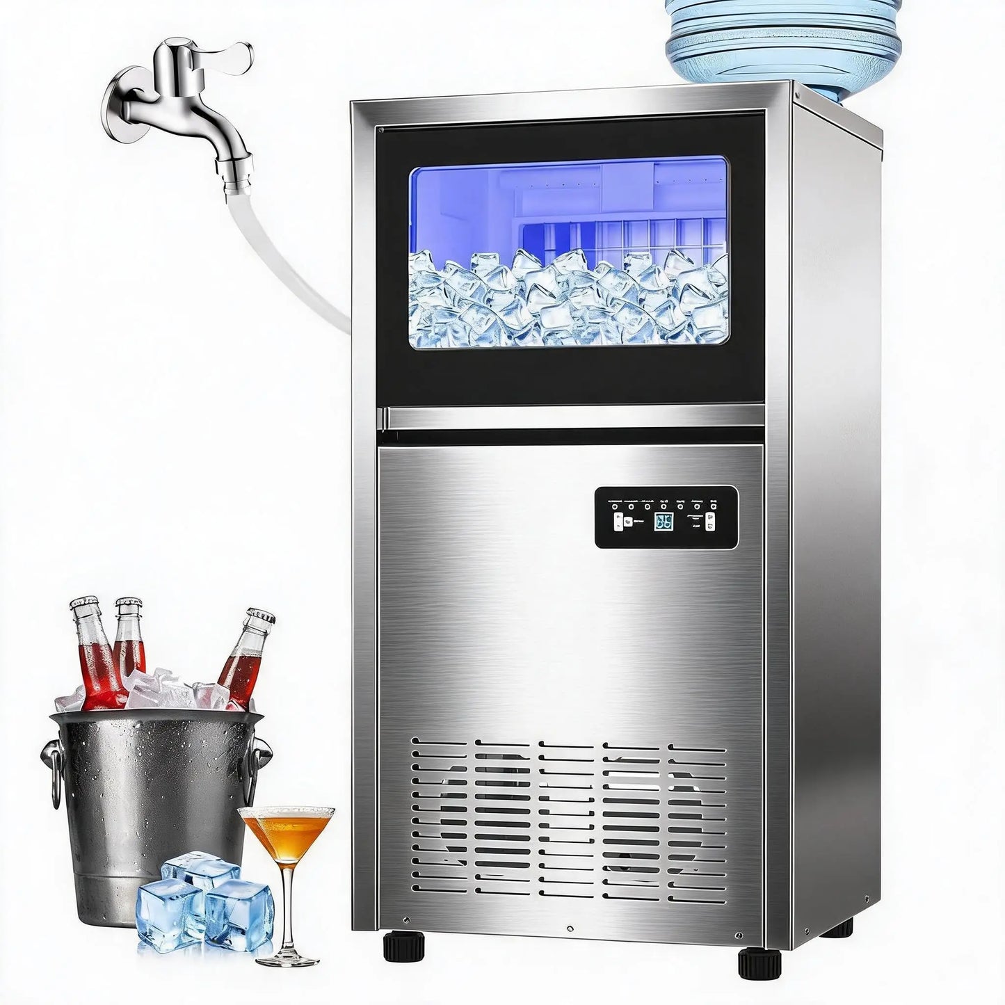 Commercial Ice Maker Self Cleaning Restaurant Home
