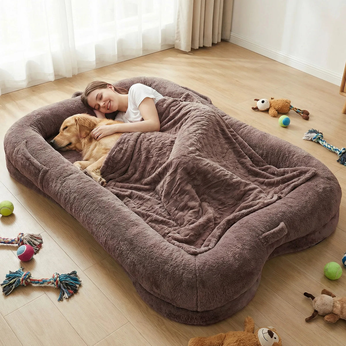 Topinncn Portable Washable Dog Bed With Pocket