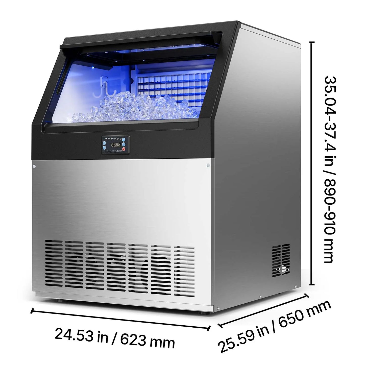 SucceBuy Commercial Ice Maker Built In Freestanding