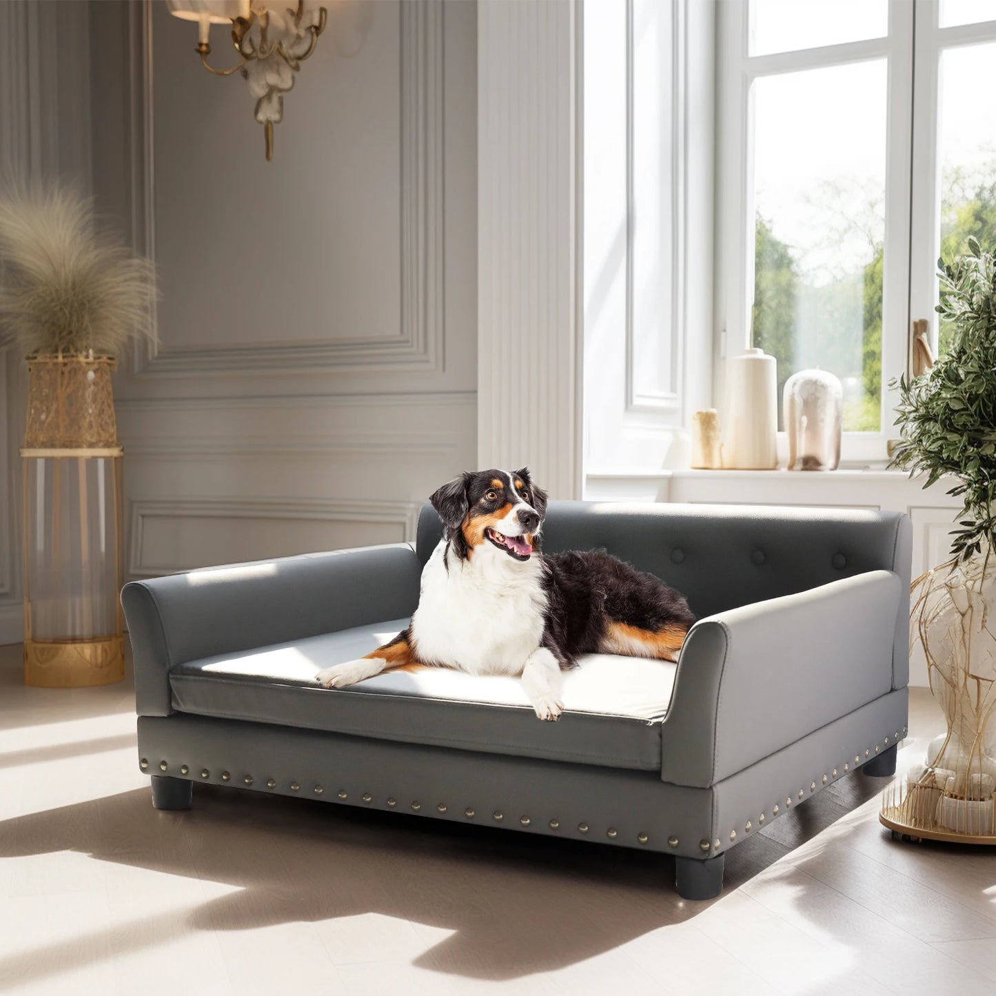 BINGOPAW Elevated Dog Bed Sofa Mat With Removable Cushion
