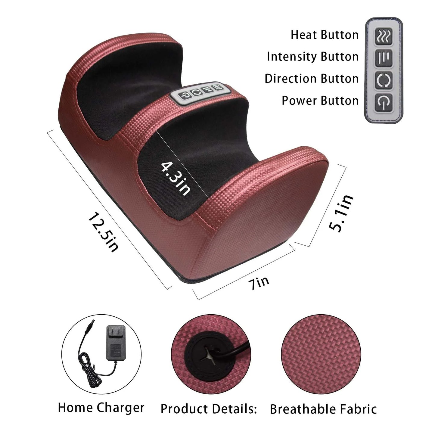 Foot Massager Kneading Machine With Heating