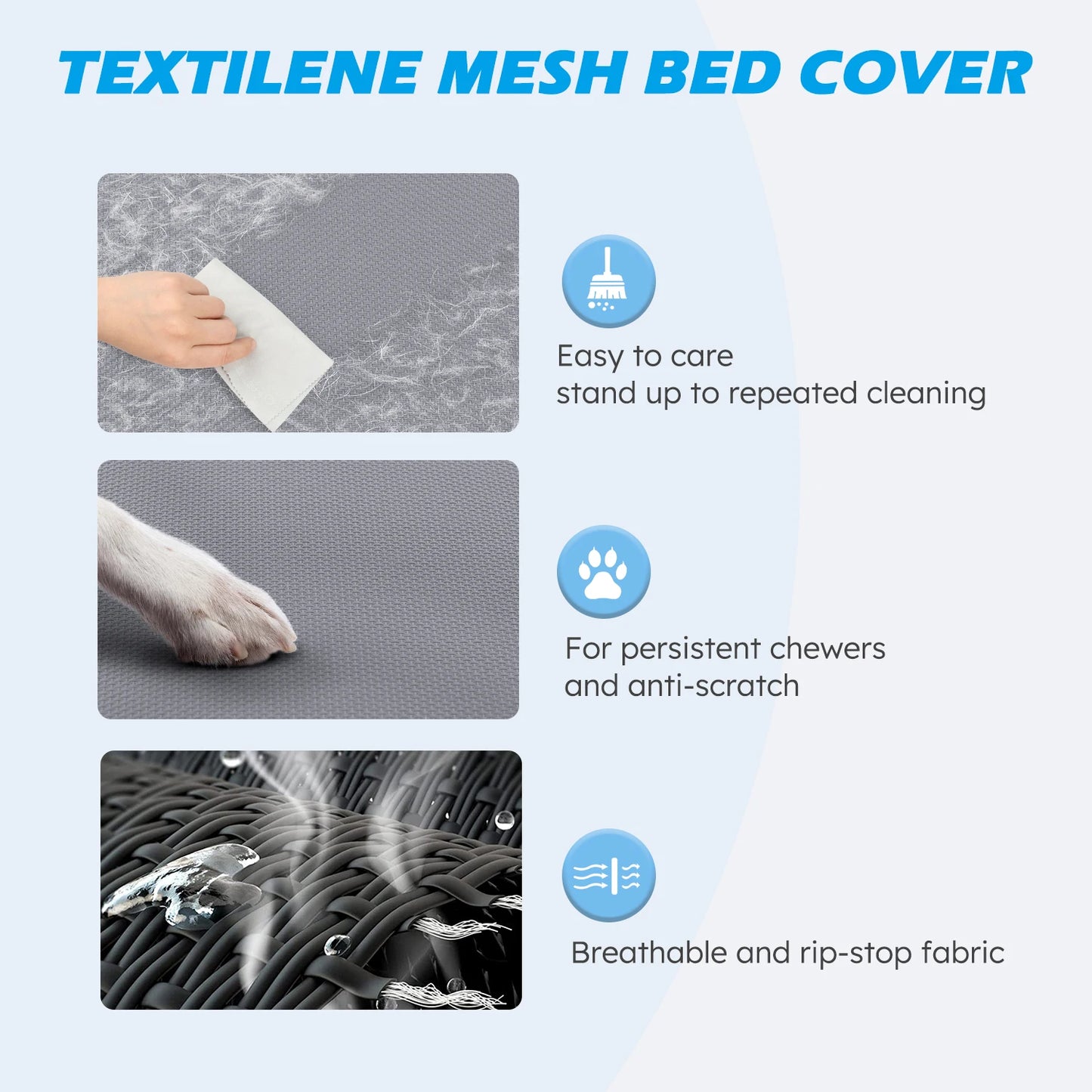 Elevated Cooling Dog Bed With Washable Breathable Frame
