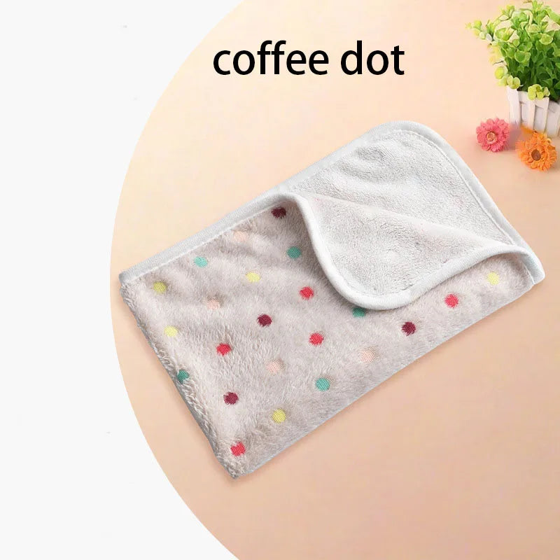 Velvet Pet Blanket Fleece Paw Pattern