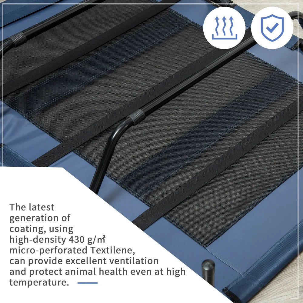 Breathable Elevated Dog Bed With Mesh Carry Bag Metal Frame
