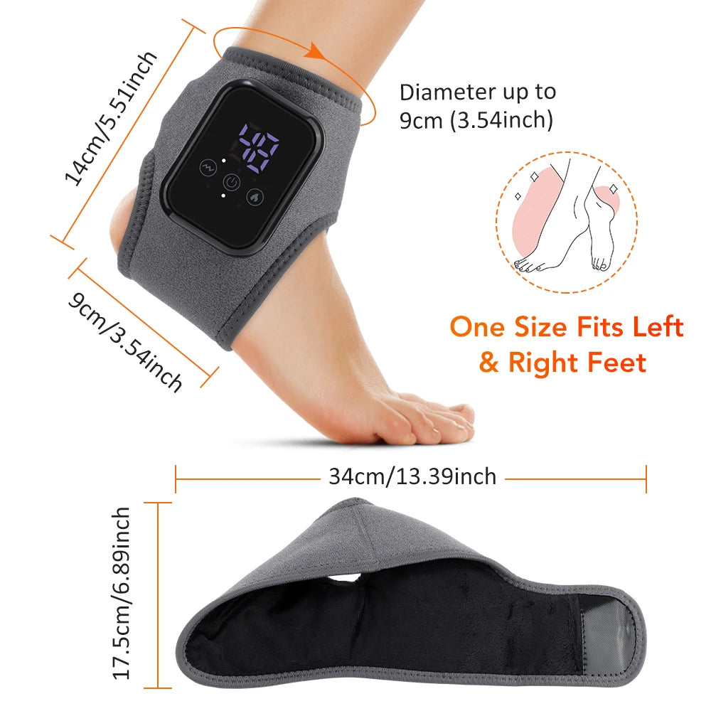 Hailicare Heated Ankle Massager With Vibration Hot Compress