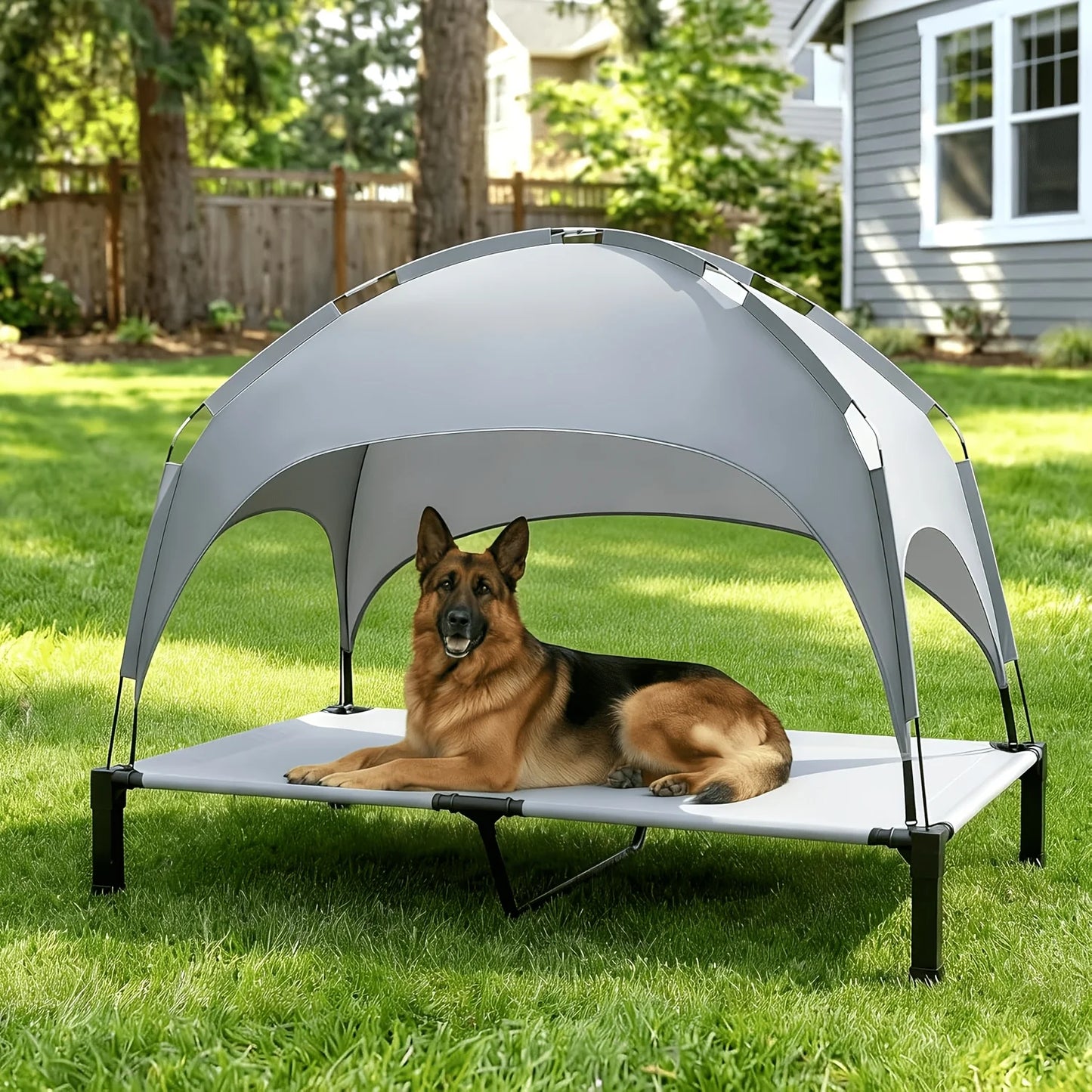 Outdoor Canopy Dog Bed With Removable Shade Tent