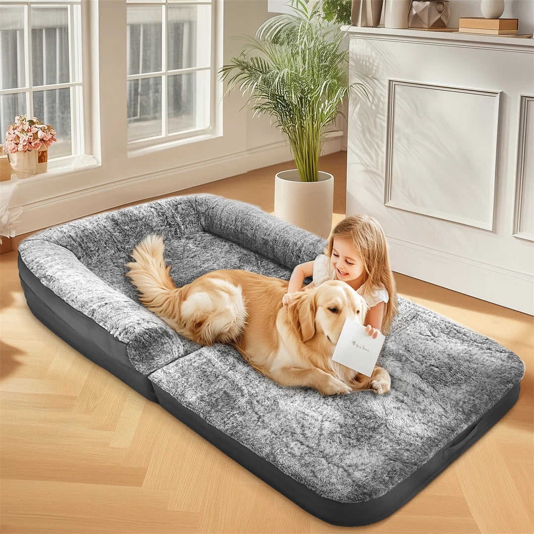 Bingopaw Giant Orthopedic Dog Bed With Plush Removable Cover