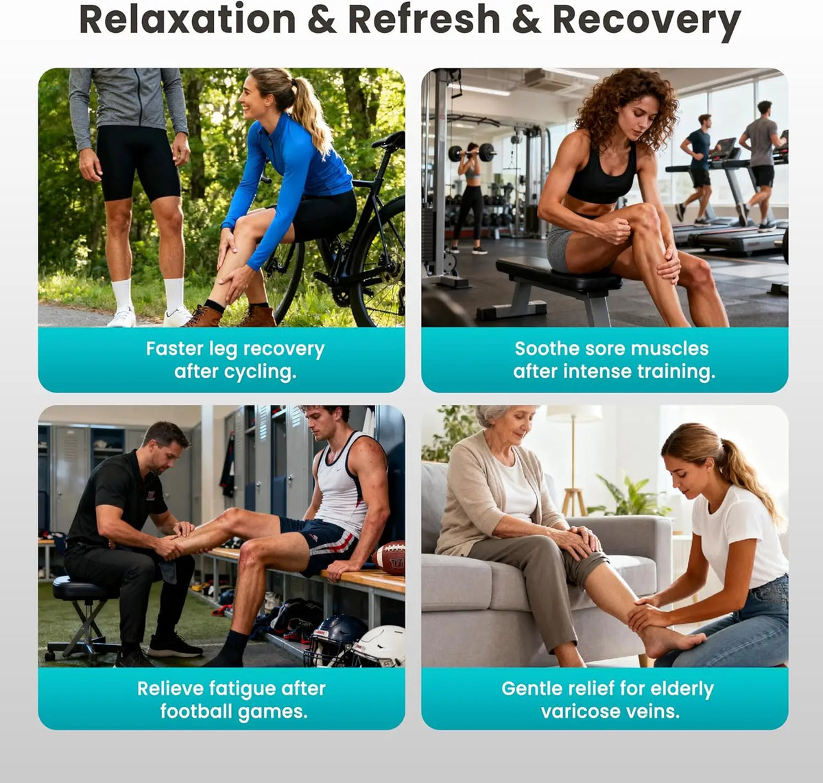 Cordless Air Compression Leg Massager For Circulation