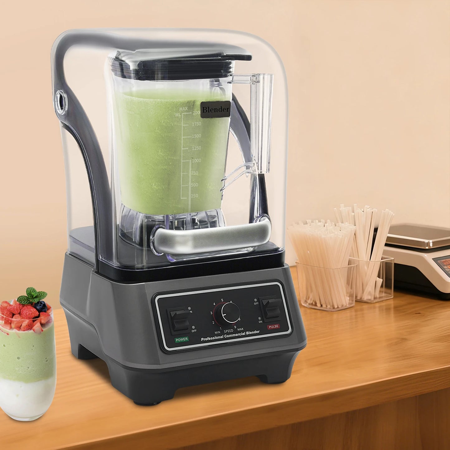 1600W Commercial Blender Multifunctional Kitchen Appliance