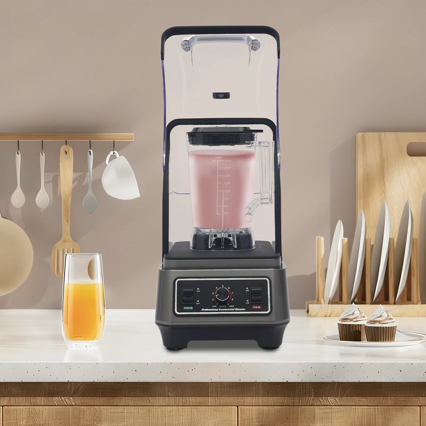 1600W Commercial Blender Multifunctional Kitchen Appliance