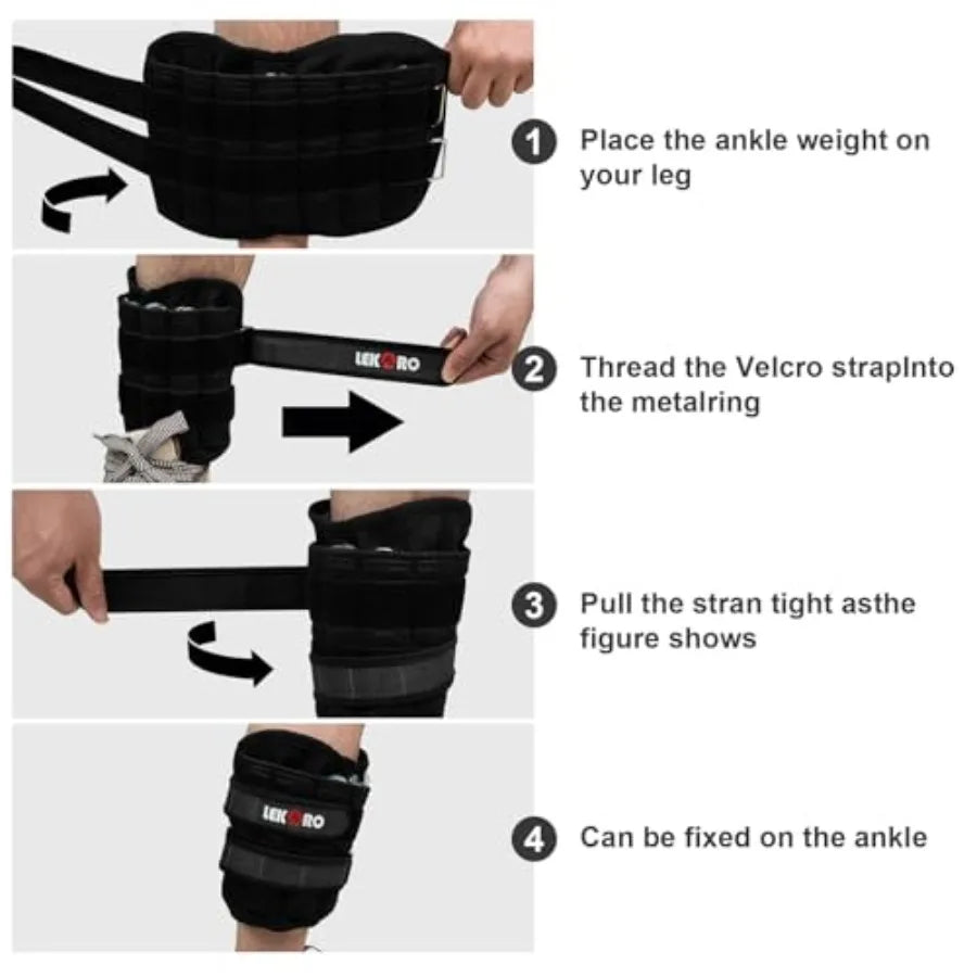 Ankle And Wrist Weights With Removable Steel Plates