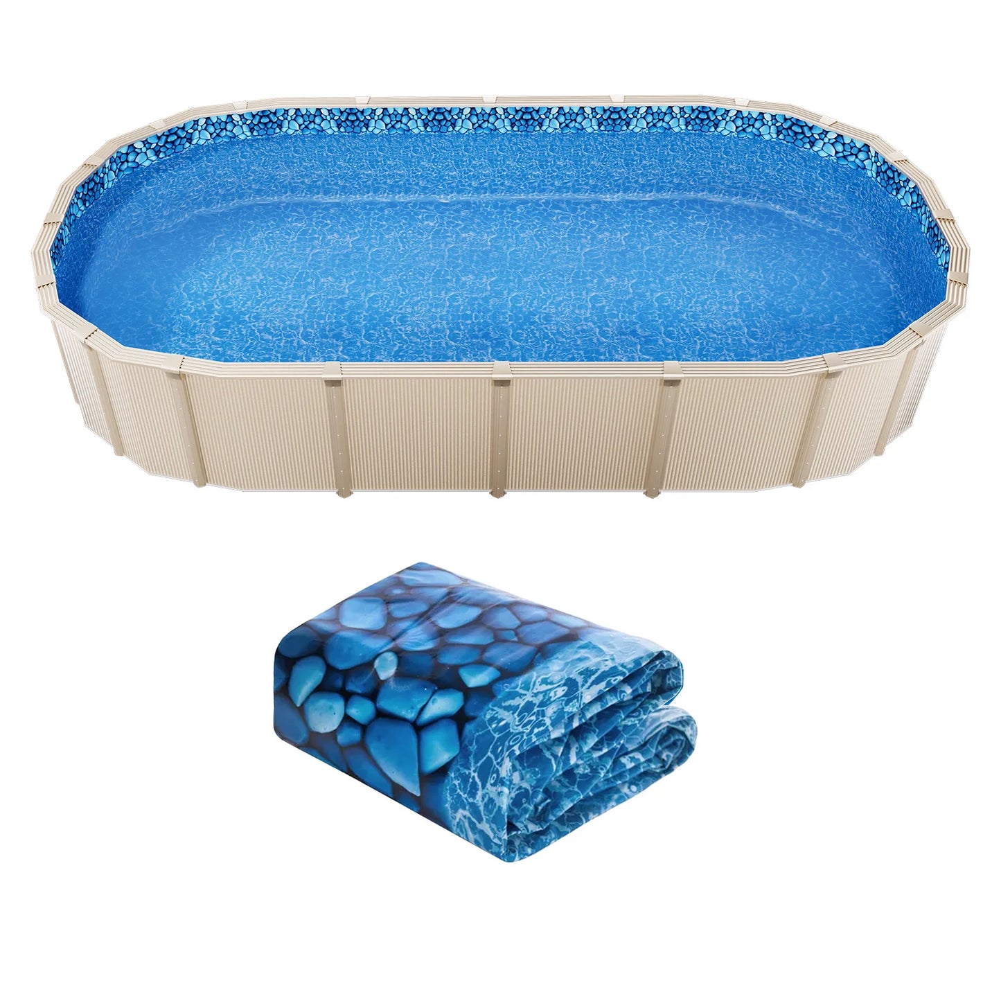 Oval Pool Liner For Overlap Above Ground Pools Vinyl