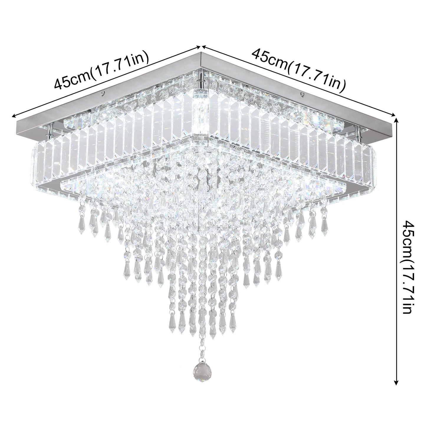 VETRULUS Modern Crystal LED Ceiling Chandelier
