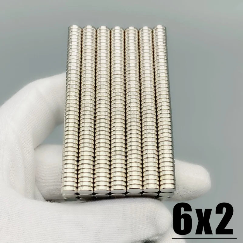 6x2mm Round Magnets 2000 Pack For Fridge And Whiteboard