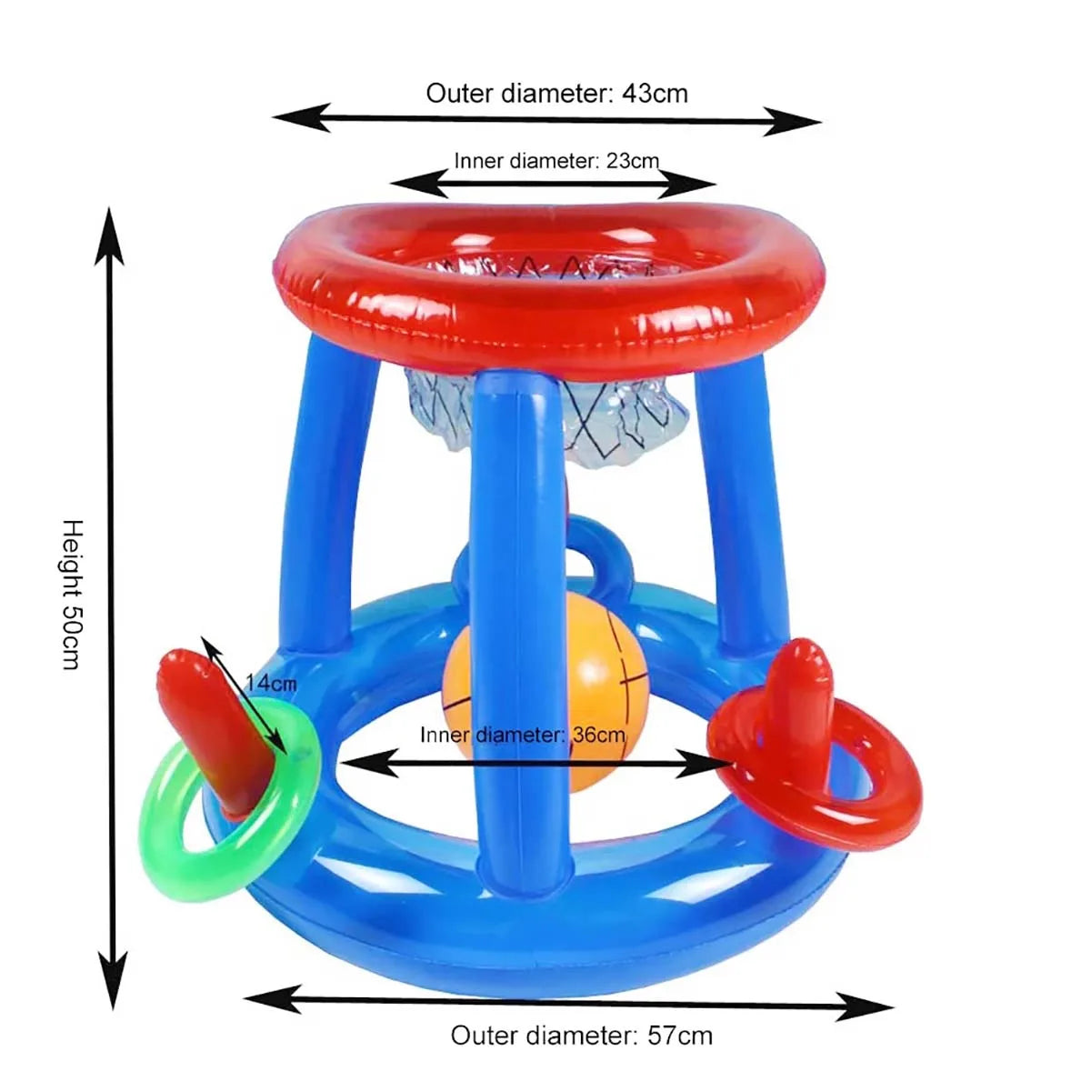 Inflatable Ring Toss Water Hoop Game For Pool Beach Fun