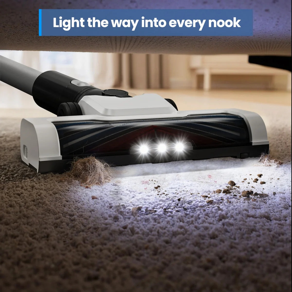 Lamzien Cordless Vacuum Cleaner 30KPa 40Min AntiTangle Brush