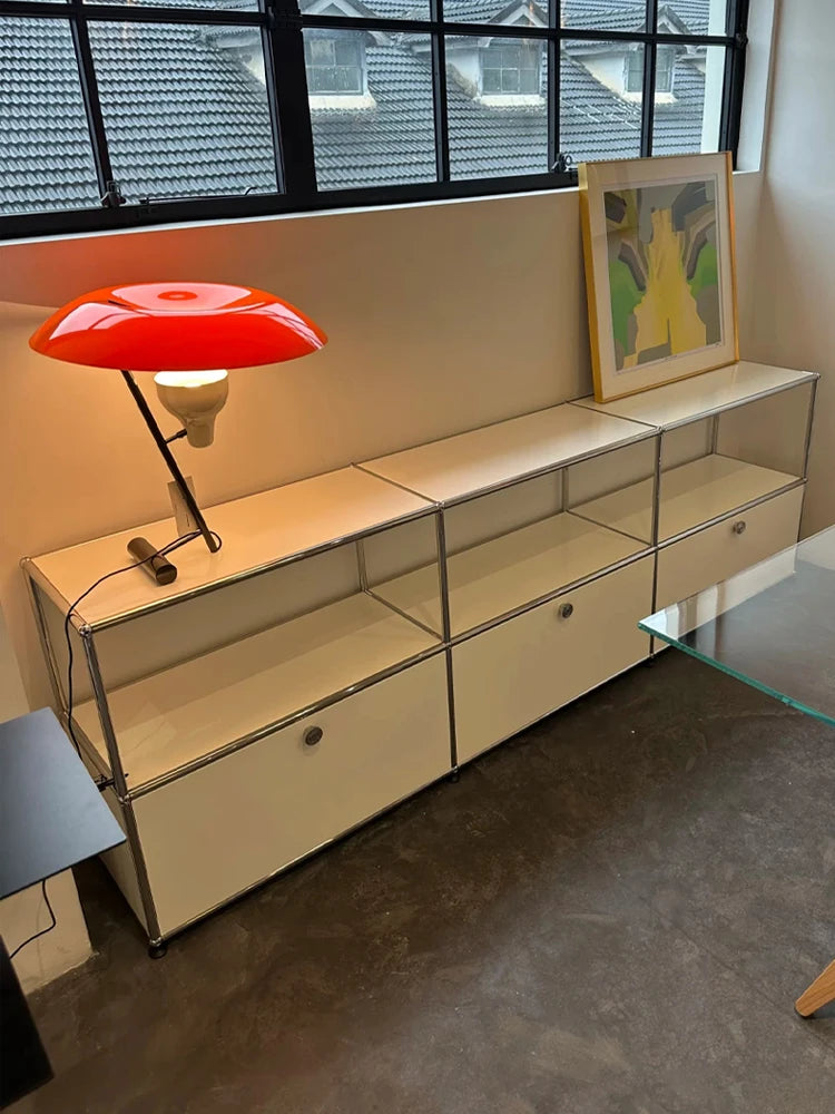 Bigcityfur Tv Stand Storage Cabinet Metal Corner Cabinet