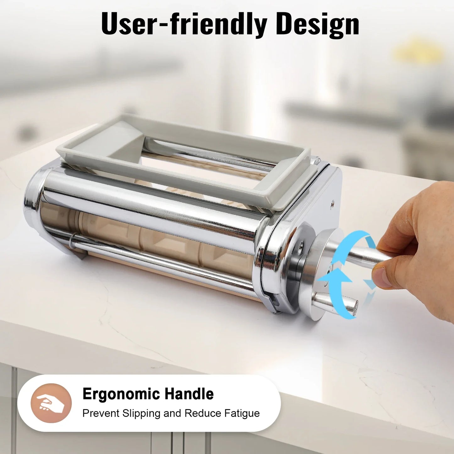 Stainless Steel Pasta Roller Cutter Kit For Stand Mixer