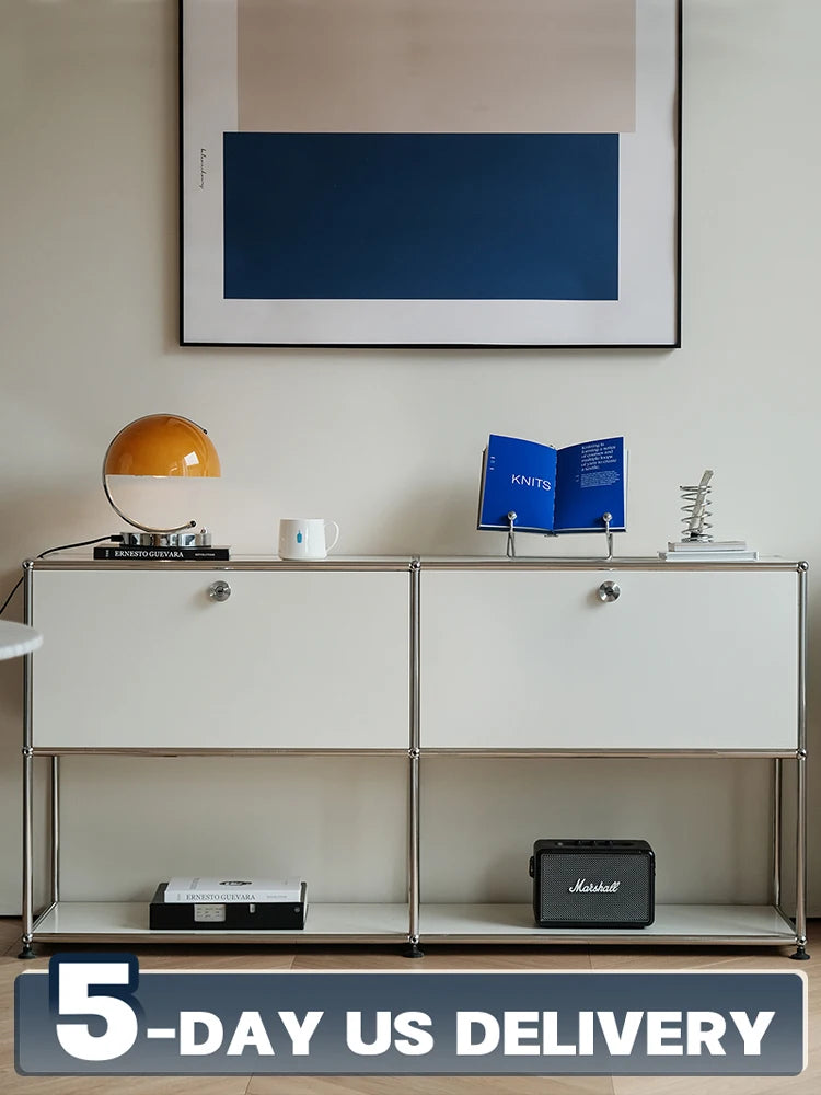 Bigcityfur Tv Stand Storage Cabinet Metal Corner Cabinet