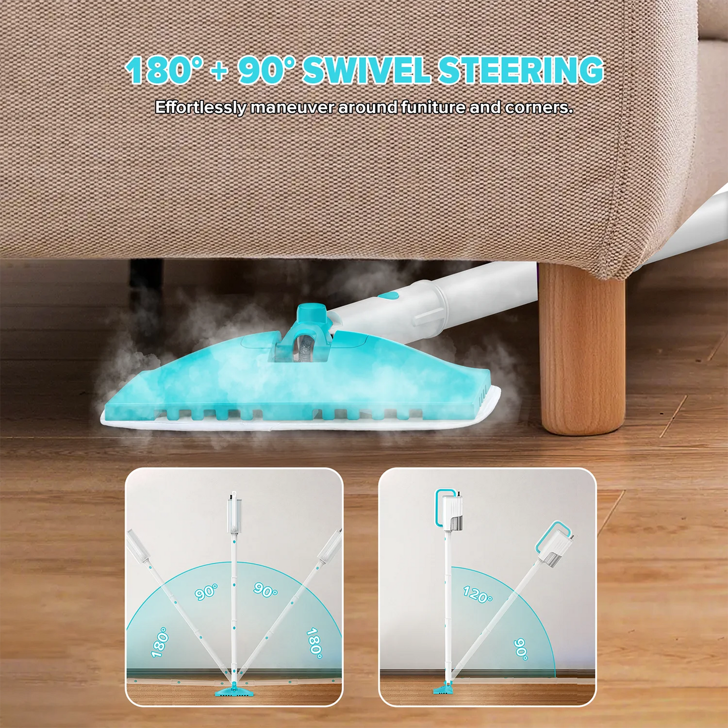 YISORA F1 Steam Mop 1200W Detachable Steam Cleaner
