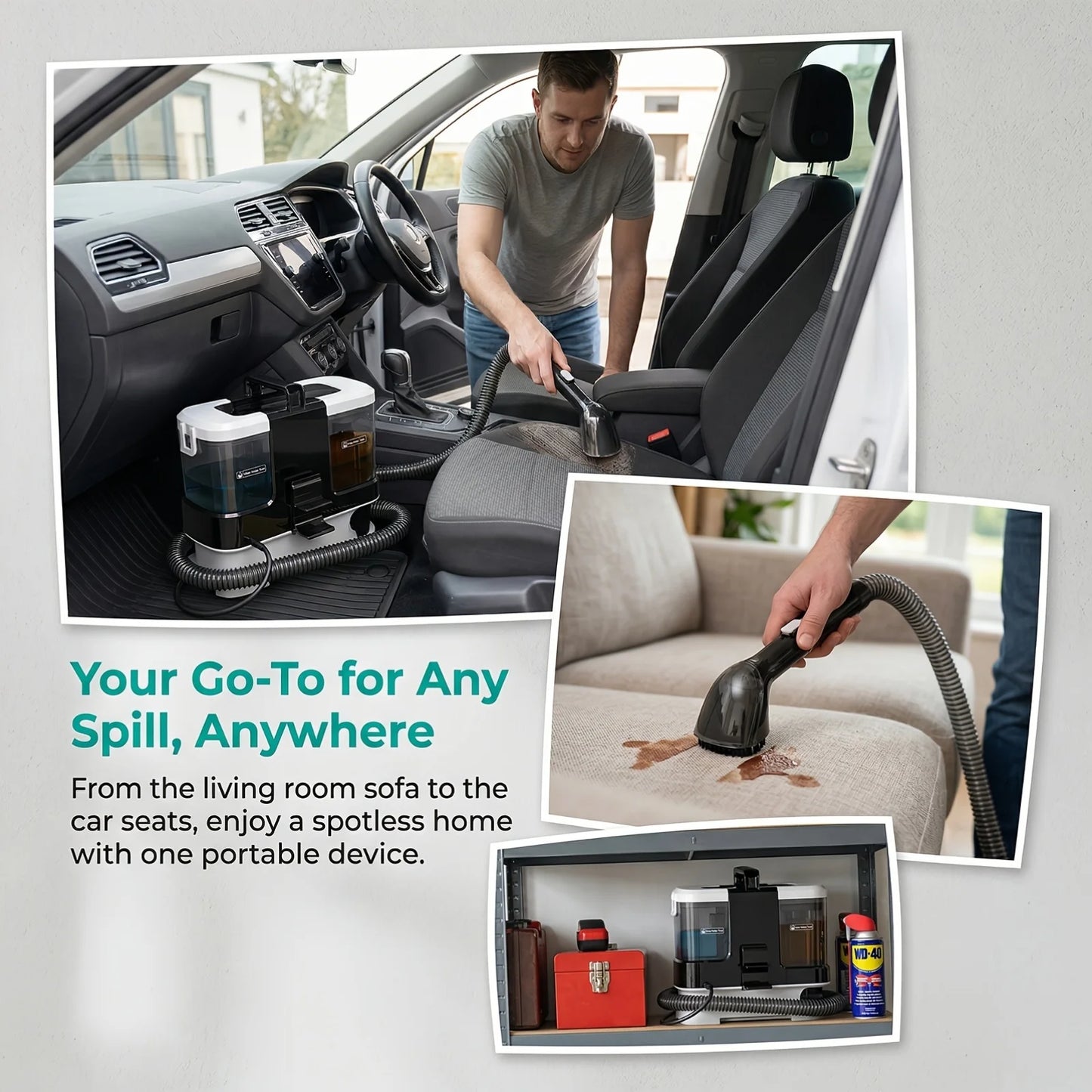 Lubluelu V2 Portable Carpet Upholstery Cleaner
