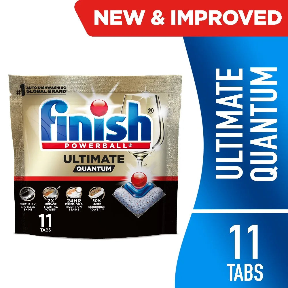 Ultimate Quantum Dishwasher Pods Detergent Soap with 50% Extra Cleaning Power Pack of 11 Count