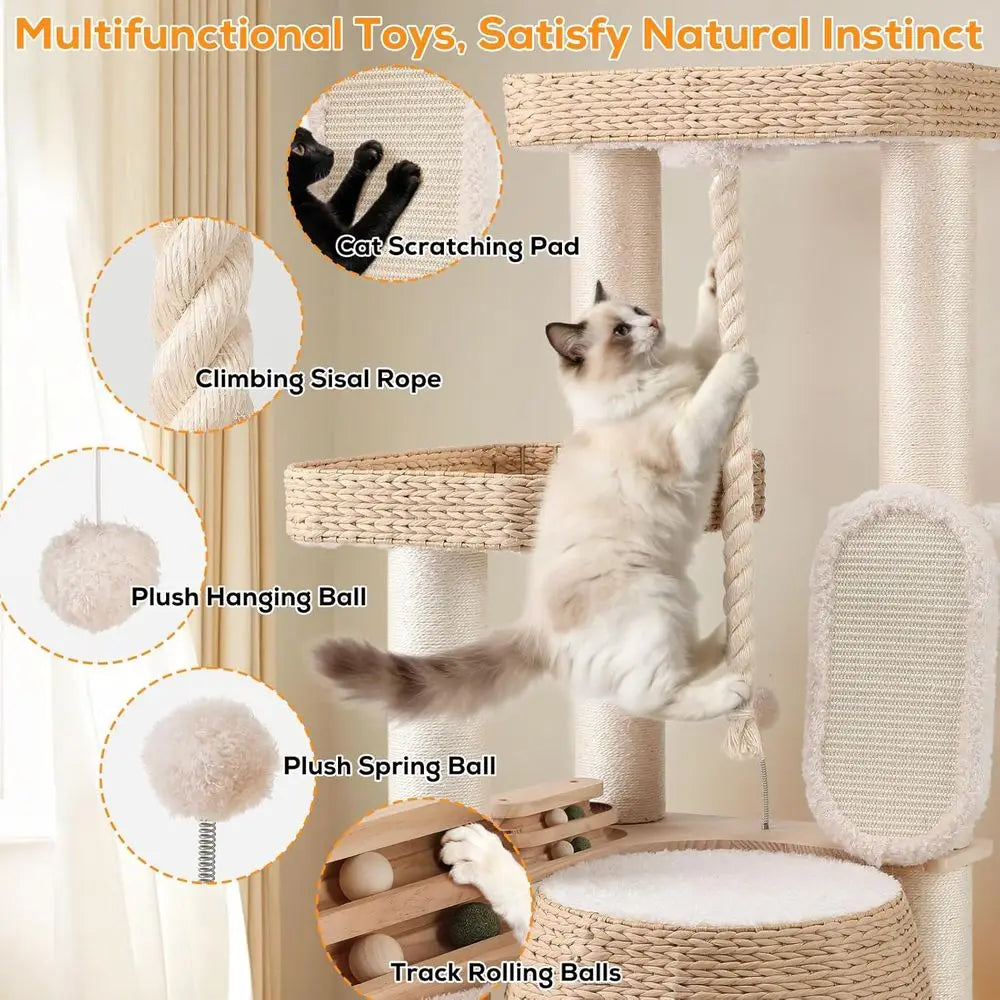 Luxury Cat Tree Tower Heavy Duty Multi Level Condo