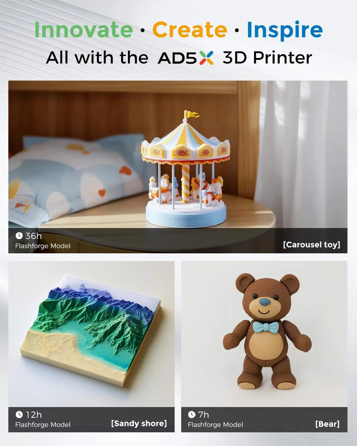 AD5X Multi-Color 4-Color FDM 3D Printer With IFS
