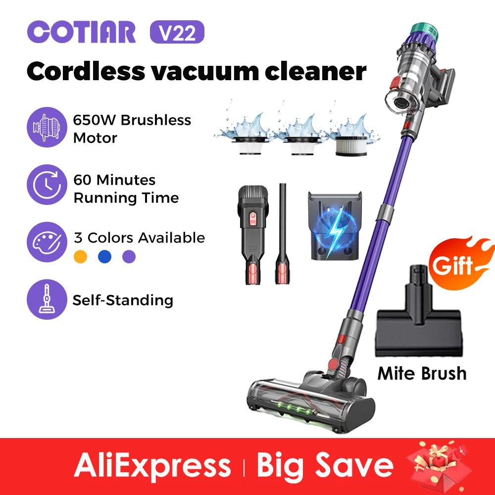 COTIAR V22 Cordless Handheld Vacuum Cleaner