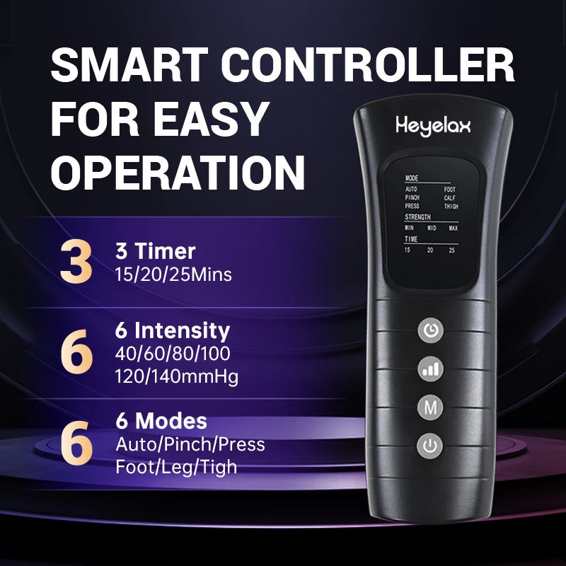 Heyelax Leg Compression Massager For Muscle Recovery