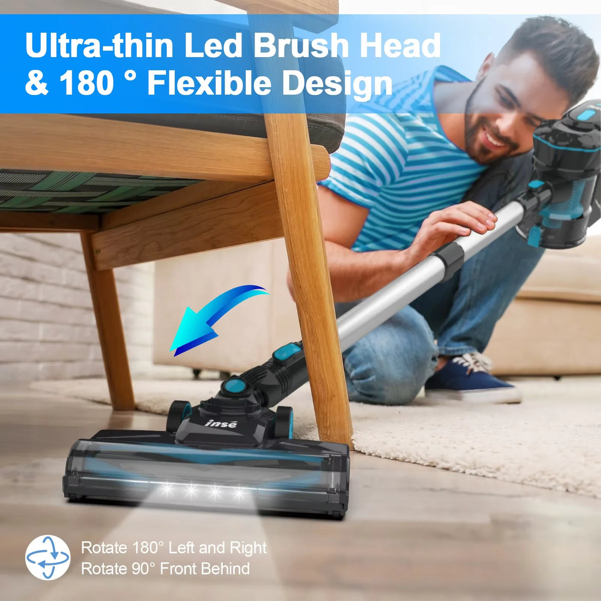 Inse V770 Cordless Handheld Stick Vacuum Cleaner