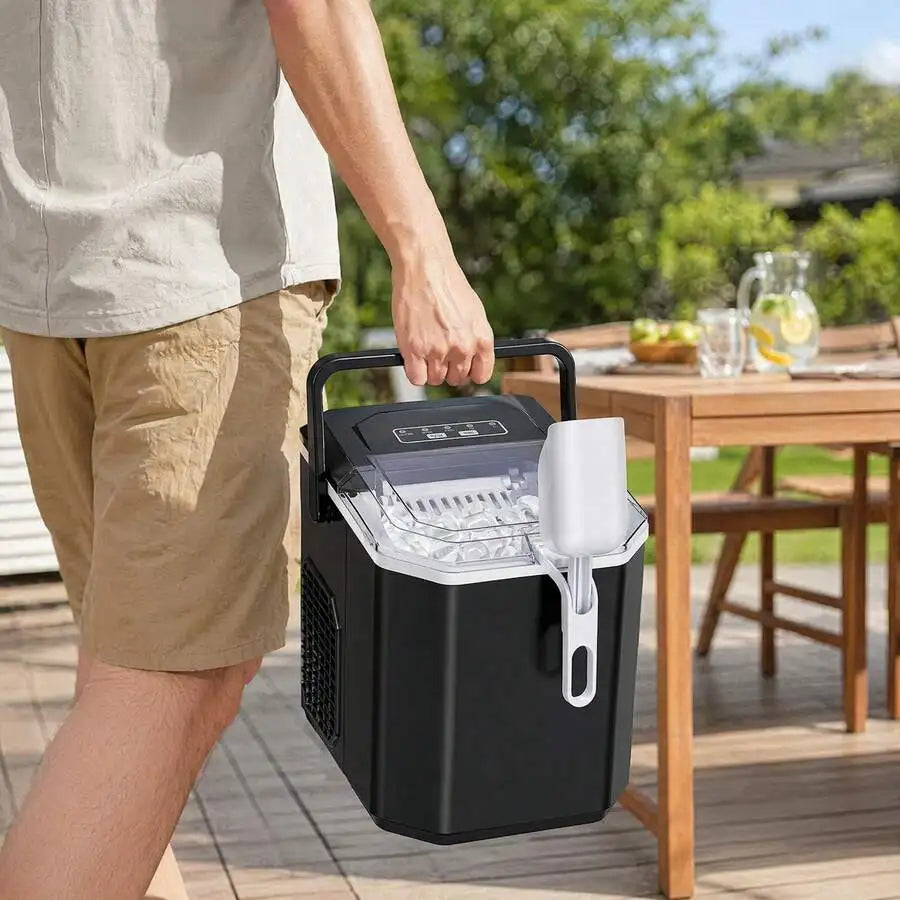 XMSJ Portable Countertop Ice Maker Machine Auto Cleaning