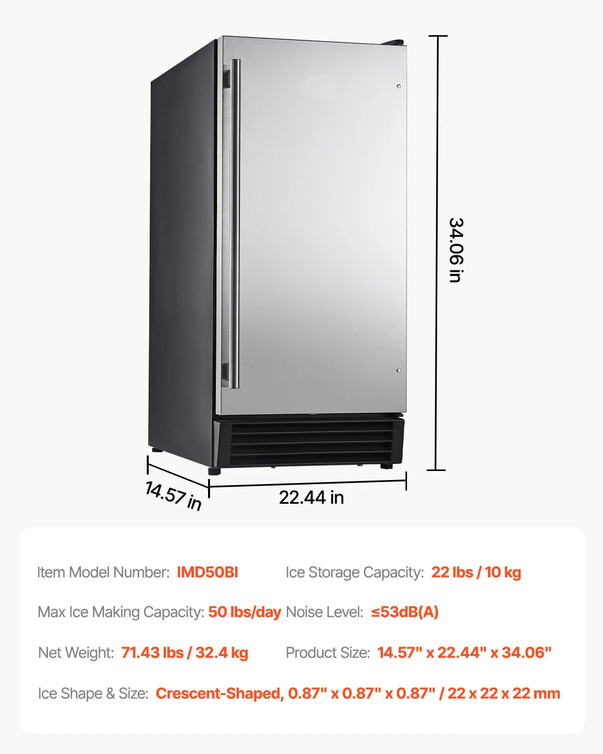 SucceBuy Undercounter Ice Maker With Drain Pump