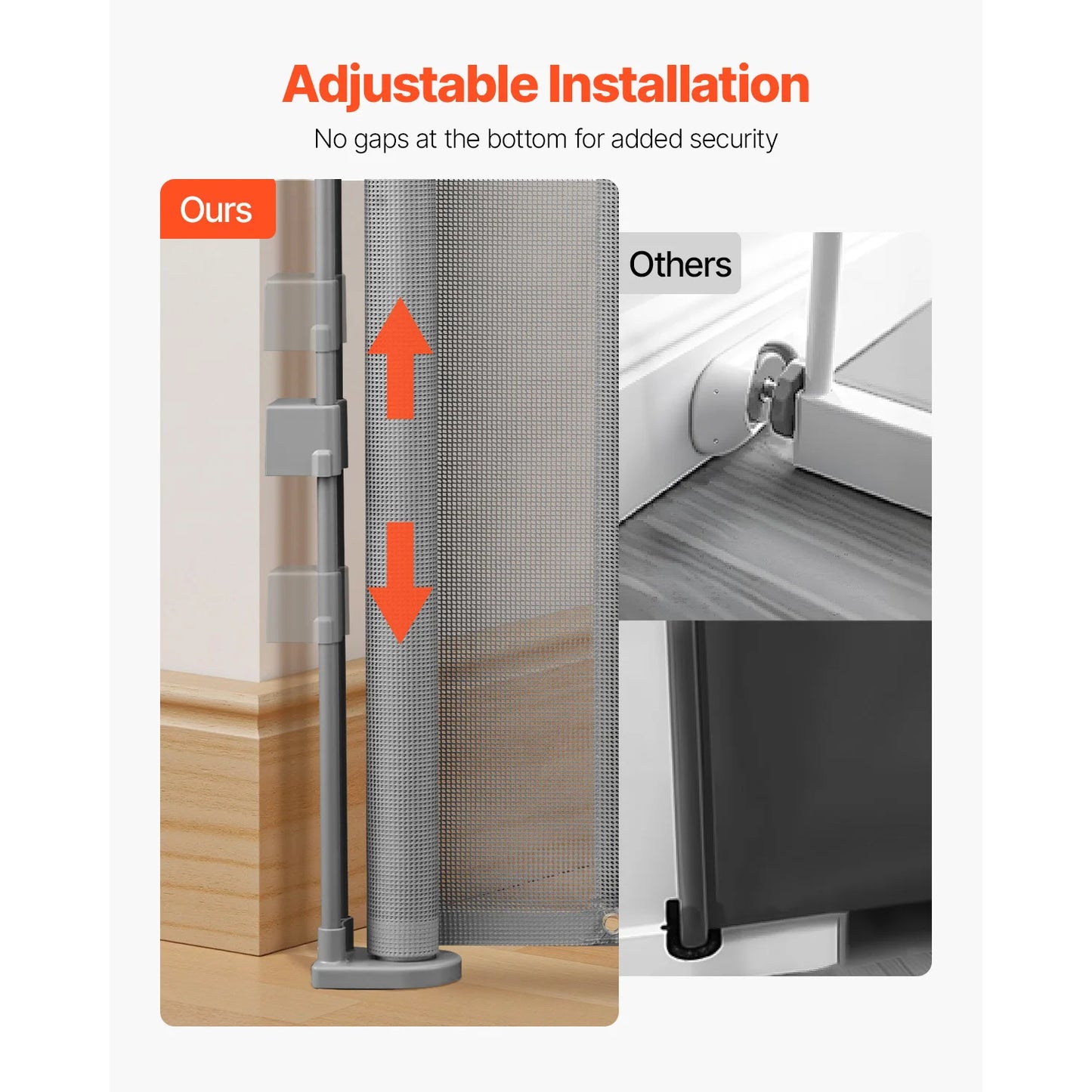 SucceBuy Retractable Baby Gate For Kids And Pets