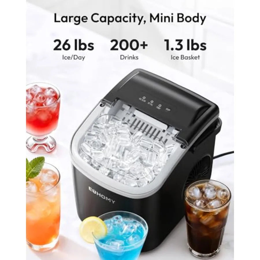 Countertop Ice Maker Machine With Handle Auto Cleaning
