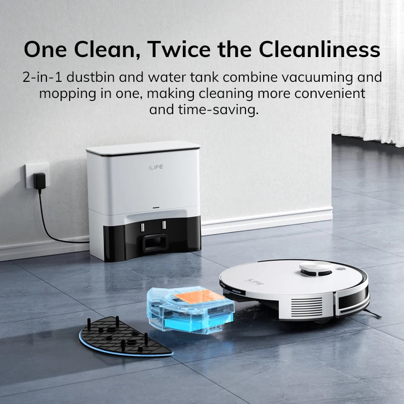 ILIFE A30 Pro 5000Pa Robot Vacuum With Mop And Self Emptying