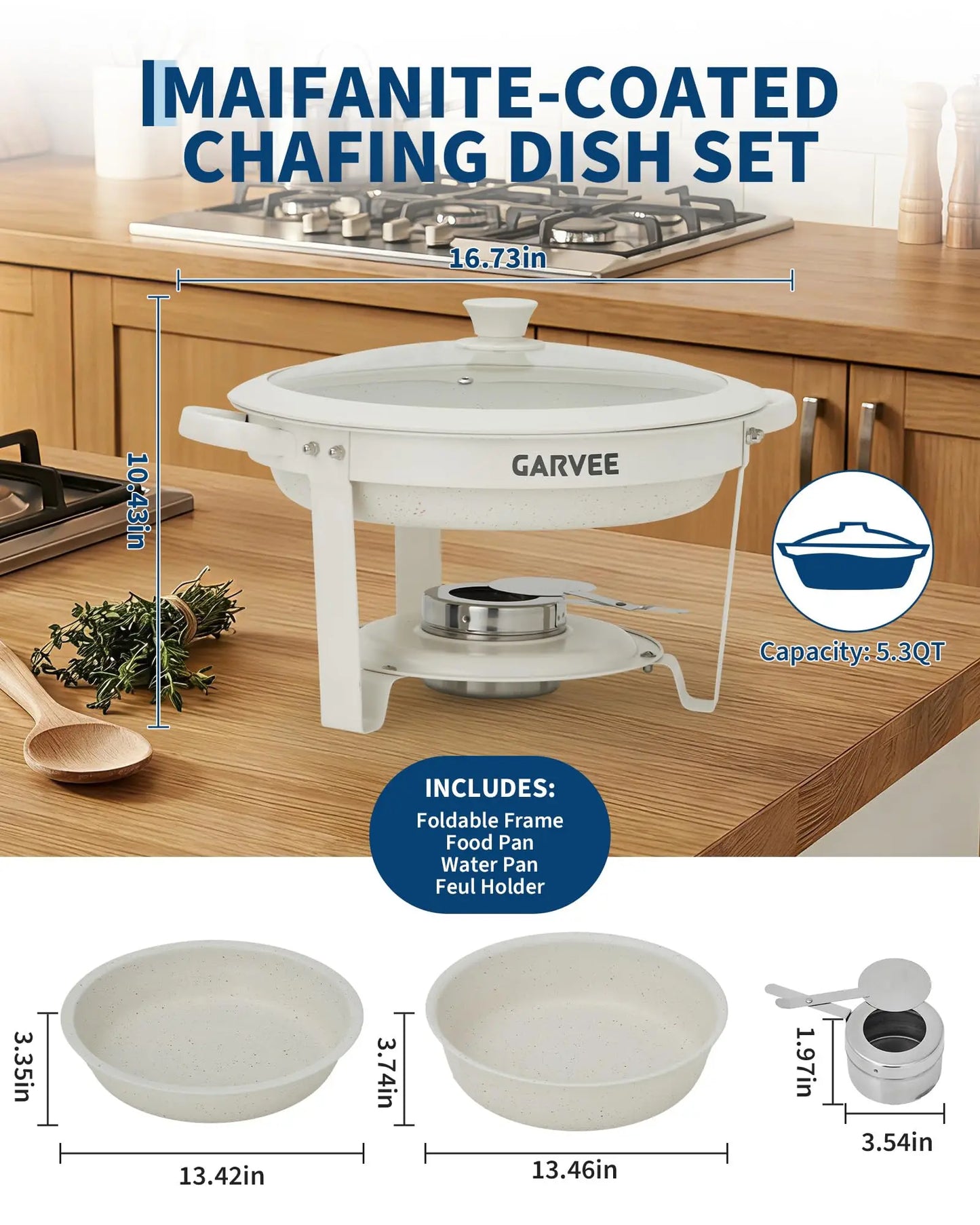 HiMISS Chafing Dishes Stainless Steel Buffet Warmer