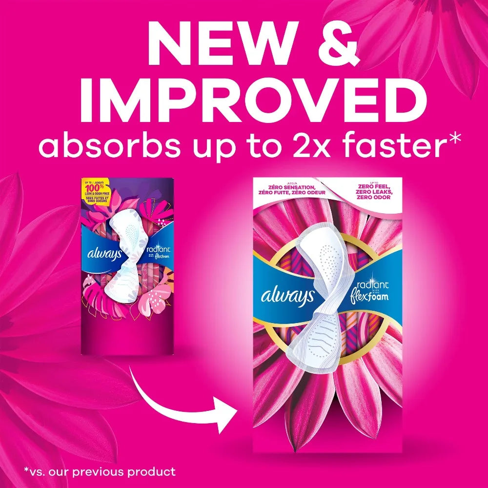 Overnight Heavy Flow Menstrual Pads With FlexFoam And Wings