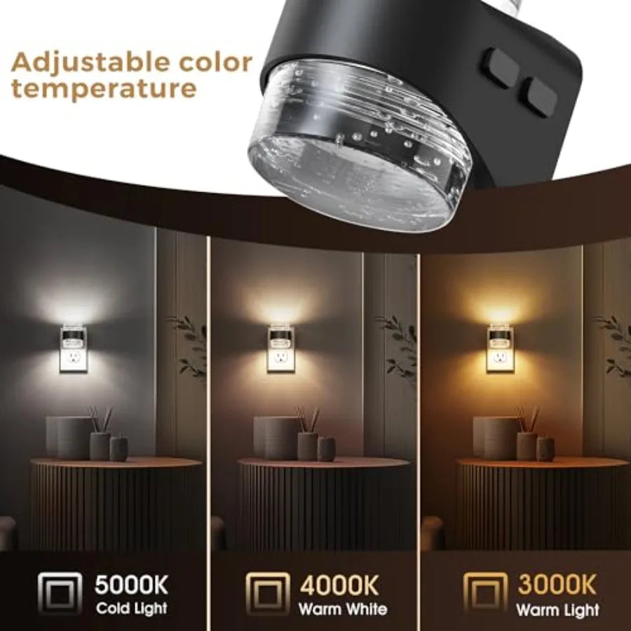 Adjustable Wall Plug Night Light 3000K 4000K 5000K Dimmable