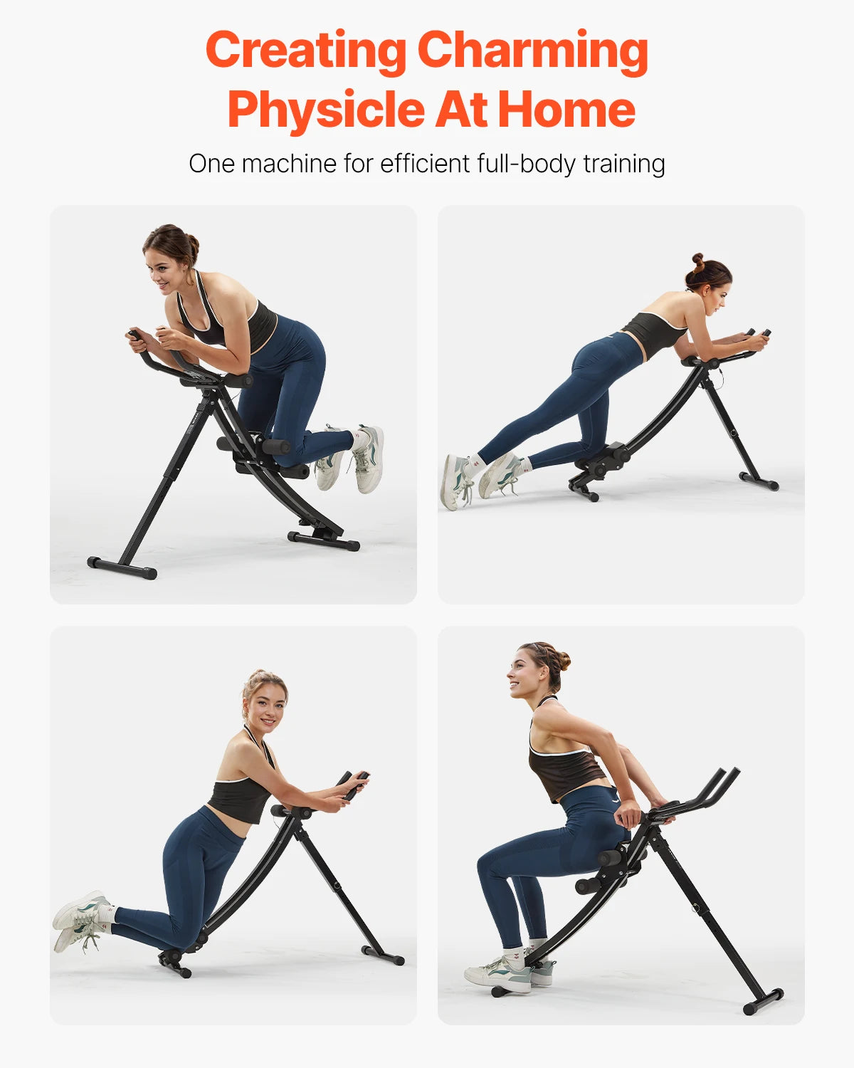 VEVOR Foldable Ab Workout Machine 440 Lbs Capacity