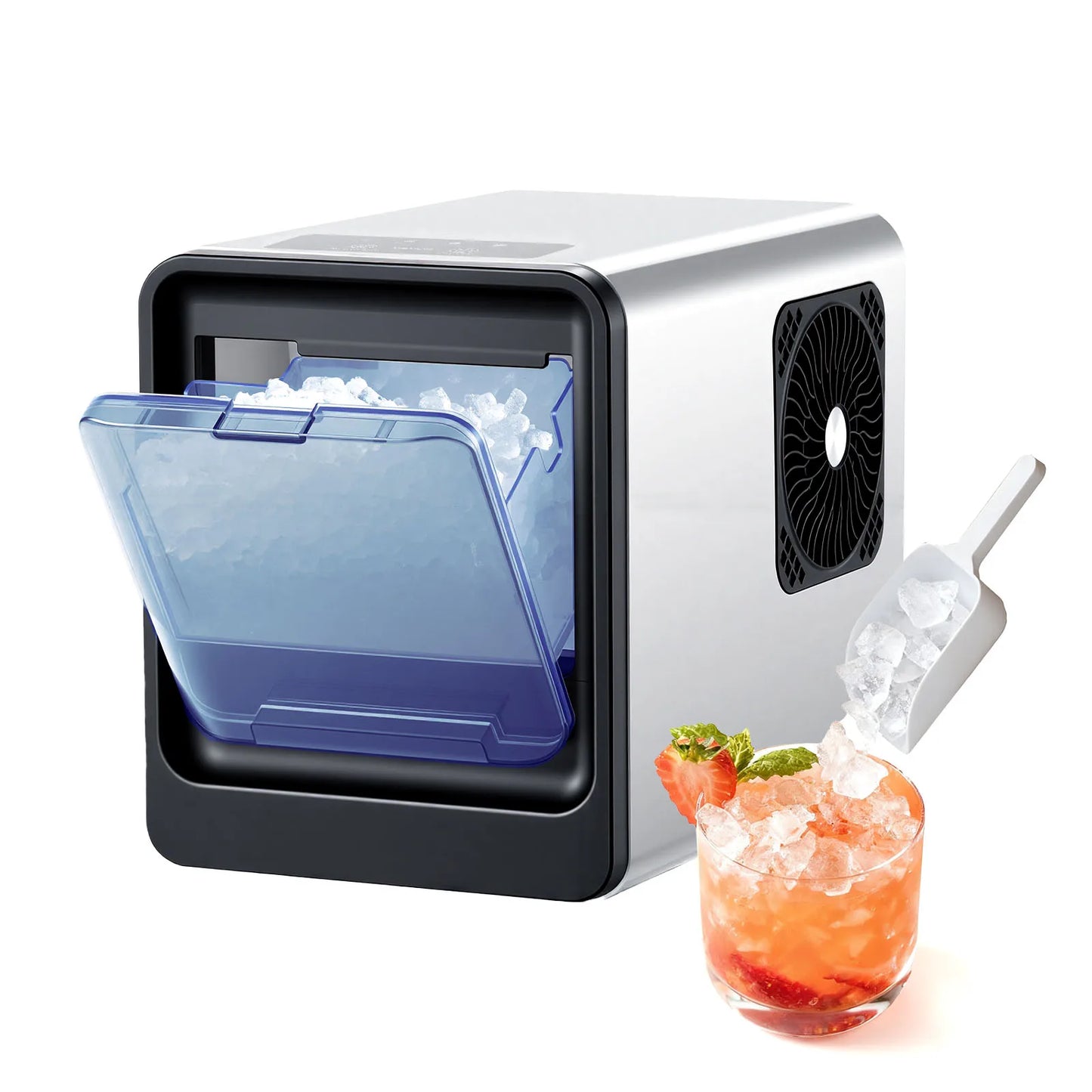Vevor Countertop Nugget Ice Maker Self Cleaning Portable