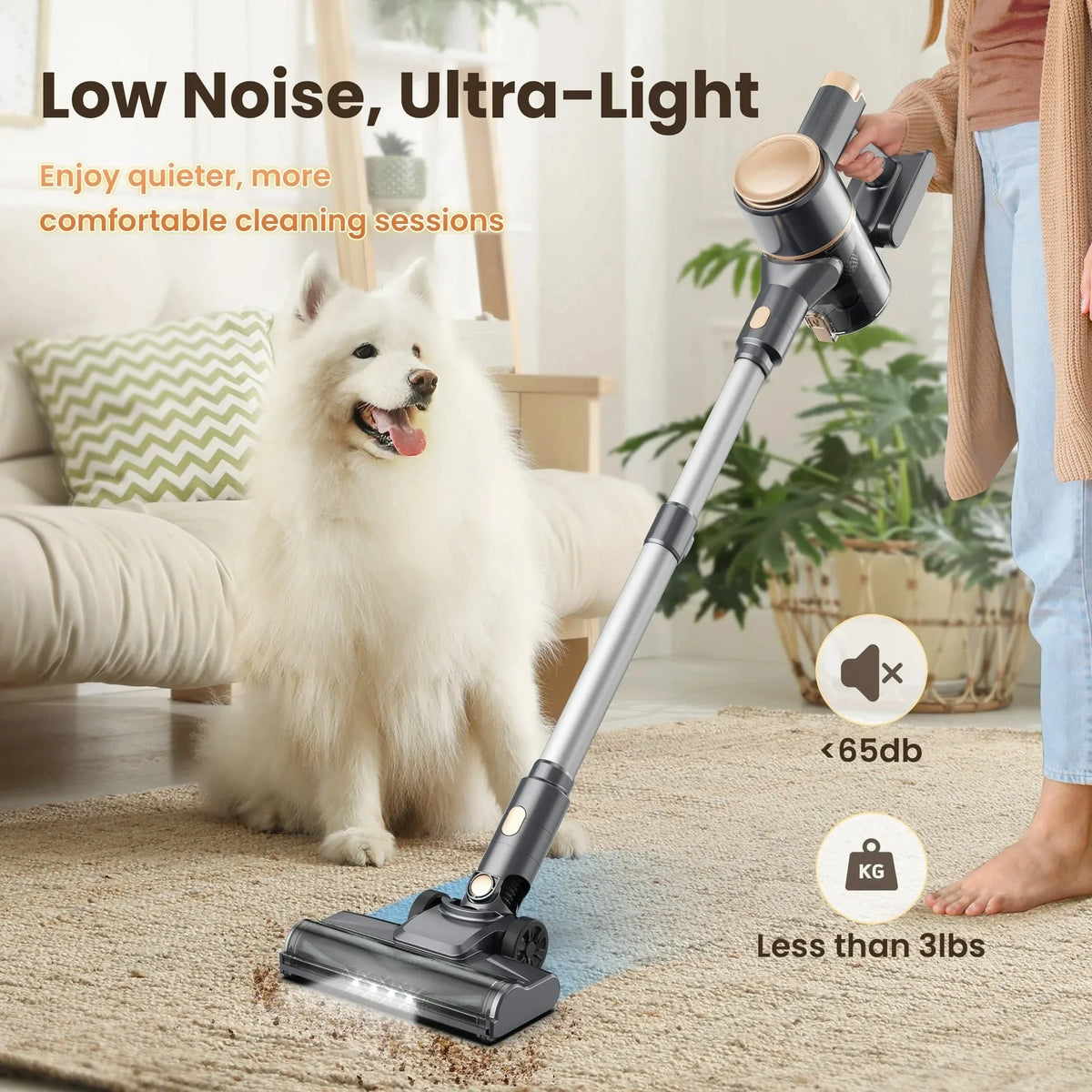 Vastorm Lightweight Cordless Stick Vacuum With HEPA Filter